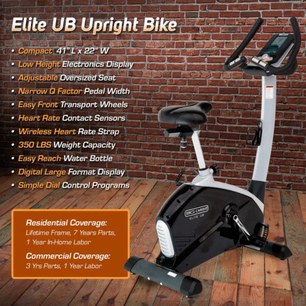 3G Cardio Elite UB Upright Bike - Image 2