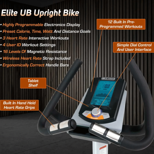 3G Cardio Elite UB Upright Bike - Image 3